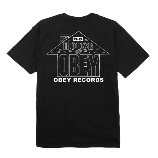 Obey Ανδρική κοντομάνικη μπλούζα House Of Obey Records Classic T-Shirt